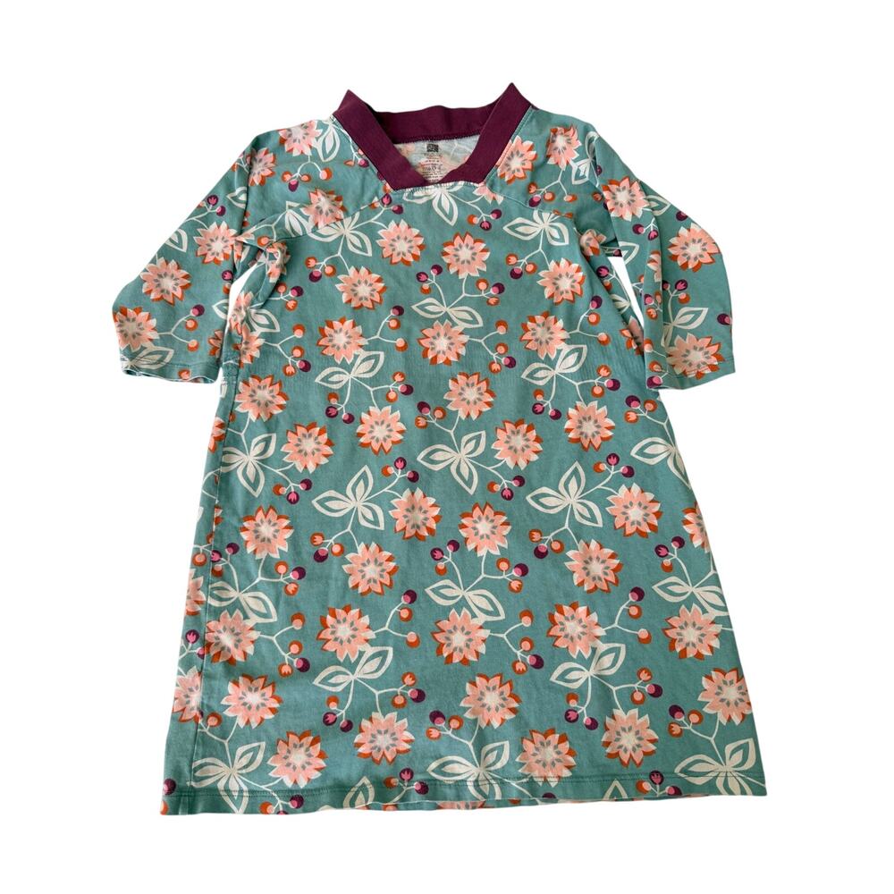 Tea Collection Girls' Multi-Color Floral Long-Sleeve Dress